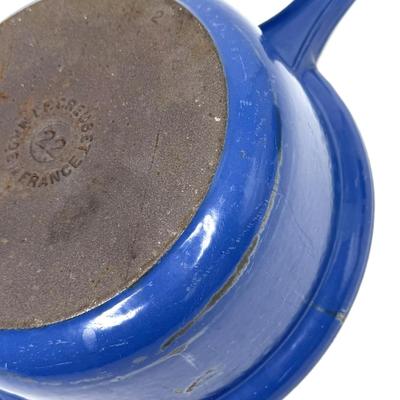 Blue Le Creuset Set - 1 Pan and 1 Small Pot with Lid