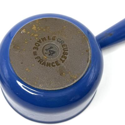 Blue Le Creuset Set - 1 Pan and 1 Small Pot with Lid