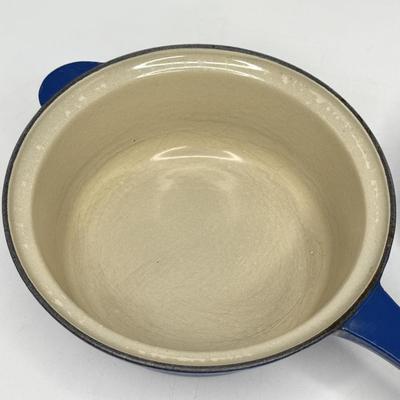 Blue Le Creuset Set - 1 Pan and 1 Small Pot with Lid