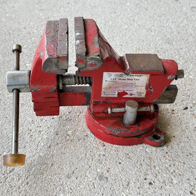 Small Central Forge Home Shop Table Swivel Vise 3-1/2”