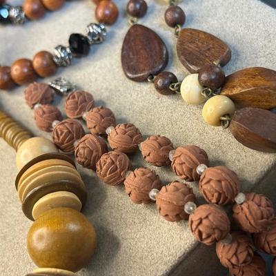 Brown tone wood jewelry