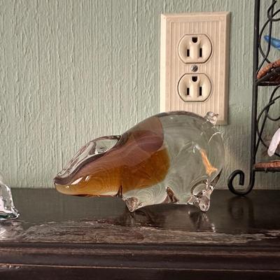 GLASS FISH AND BIRD DECOR