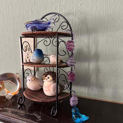 GLASS FISH AND BIRD DECOR