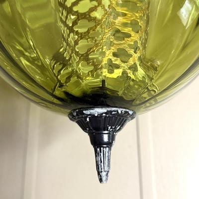 Gorgeous Vintage Avocado Green Swag Lamp