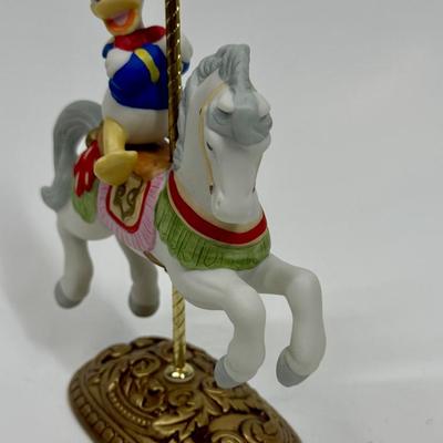 DONALD DUCK Character’s Carousel Horse Figure New England Collectors Society Disney Characters limited edition