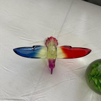 LAST PAPER WEIGHTS AND ACRYLIC BIRDS