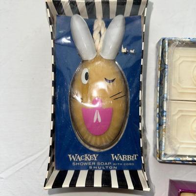 WACKEY WABBIT SHOWER SOAP, FANCY SOAP, CURLING IRON AND MORE