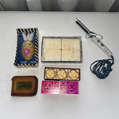 WACKEY WABBIT SHOWER SOAP, FANCY SOAP, CURLING IRON AND MORE