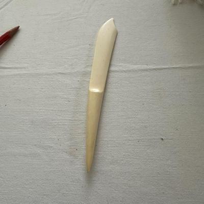 ASIAN THEMED DOLL, WOODEN TRICK BOX AND LETTER OPENER