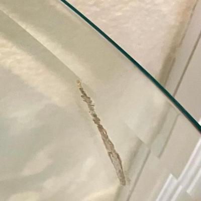 Glass Top Metal End Table