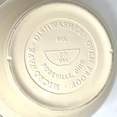 Vintage 6 Qt. Stoneware Mixing Bowl - Roseville, OH, USA