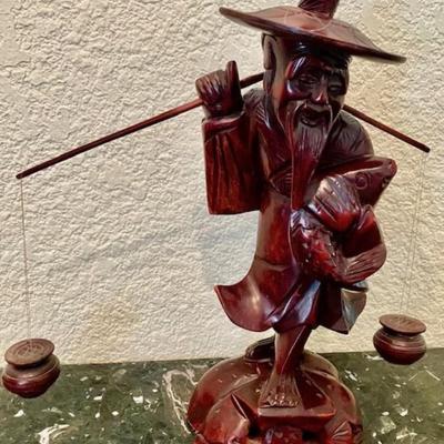 Vintage Asian Wooden Carved Figure