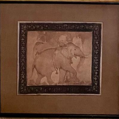 Framed Elephant Tapestry