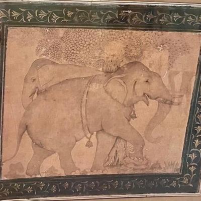 Framed Elephant Tapestry