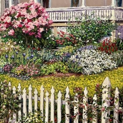 Original Oil Painting By Hope Stevenson MacCallum House Gardens Mendocino