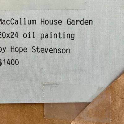 Original Oil Painting By Hope Stevenson MacCallum House Gardens Mendocino