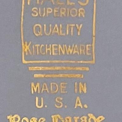 Vintage Hall's Rose Parade Covered Casserole Dish