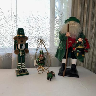 IRISH NUTCRACKER, SANTA AND OTHER CHRISTMAS DECORATIONS