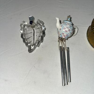 CRYSTAL AND BRASS TRINKET BOXES