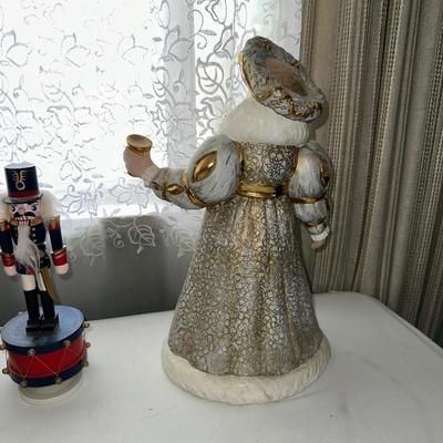 AFRICAN AMERICAN SANTA AND MRS CLAUS, NUTCRACKER AND AN OLD WORLD STYLE SANTA