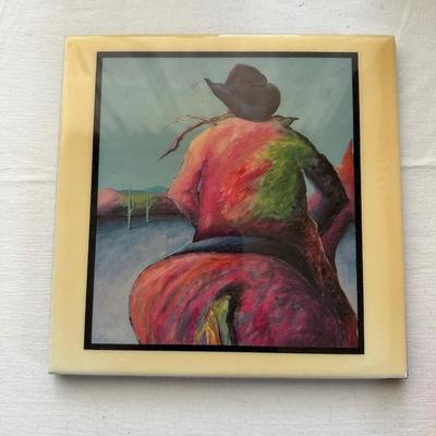 ROOSTER AND HEN HAND-PAINTED BOOK ENDS, SW THROW BLANKET & DOWNE BURNS PICTURE TILE