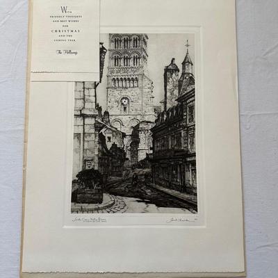FREE ENTERPRISE-AN AMERICAN HERITAGE BOOKLET AND 2 REPRODUCED TALIO-CROME PICTURES OF “CATHEDRAL OF ST. ETIENNE” & “SAINTE CROIX...