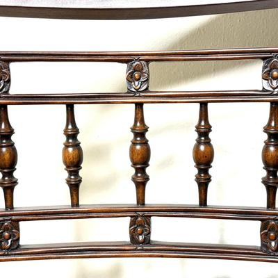 Set of 2 Antique Cane Seat Solid Wood Armchairs