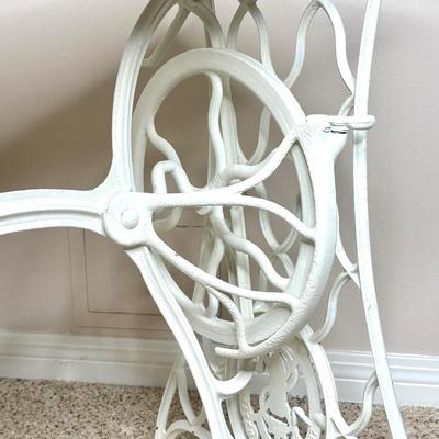 Singer Sewing Table Base with White Wood Top