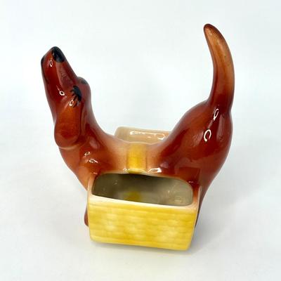 Vintage Ceramic Dachshund Planter