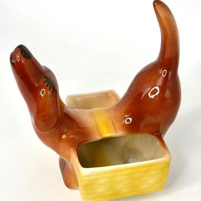 Vintage Ceramic Dachshund Planter