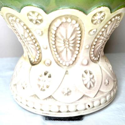 Set of 2 Floral Hand Painted Urn Style Vases