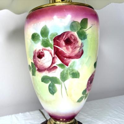 Vintage Ceramic Rose Lamp