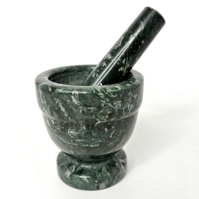 Green Marble Pestle and Mortar