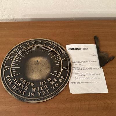 LILLIAN VERNON CAST IRON SUNDIAL