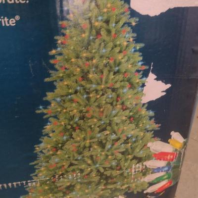 GE Frasier Fir Lighted Artificial Tree- 7 1/2 Feet Tall- Multicolor Lights