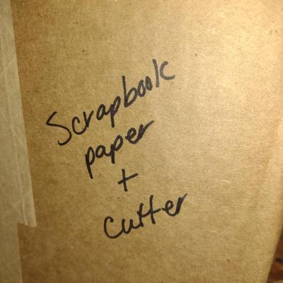 Boston Paper Cutter and Assorted Scrapbook Paper (G)