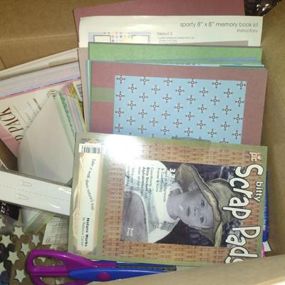 Boston Paper Cutter and Assorted Scrapbook Paper (G)