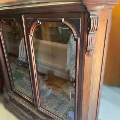 Antique Glass Front Book Case