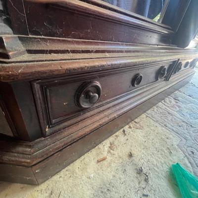 Antique Glass Front Book Case