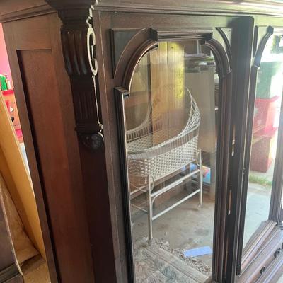 Antique Glass Front Book Case