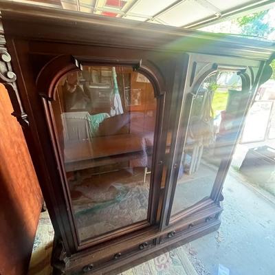 Antique Glass Front Book Case