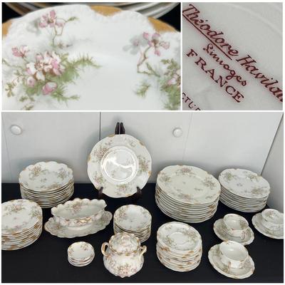 73 Pc. Antique Limoges France China Set - Theodore Haviland