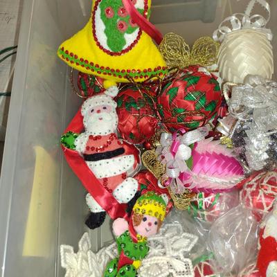 Collection of Vintage Mostly Hand Made Christmas Ornaments (#4) (G)