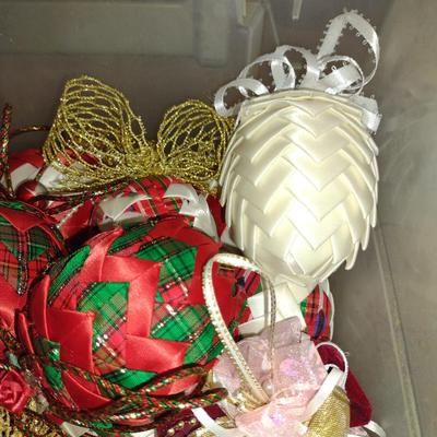 Collection of Vintage Mostly Hand Made Christmas Ornaments (#4) (G)