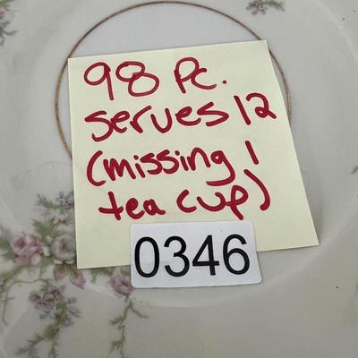 98 Pc. Arcadian Fine China Set "Old Rose"