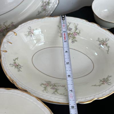 98 Pc. Arcadian Fine China Set "Old Rose"