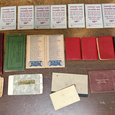 Lot of Vintage/antique memo books and other ephemera