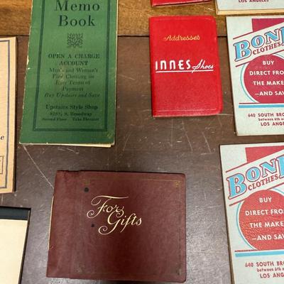 Lot of Vintage/antique memo books and other ephemera