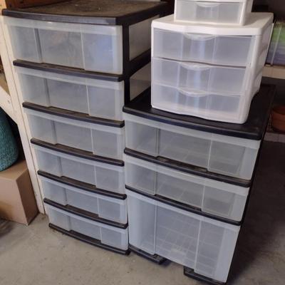 Collection of Plastic Storage Towers (G)
