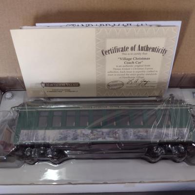 Thomas Kinkade 'Christmas Express' HO Model Train Set (Bradford Exchange)- Five Cars, Engine, Coal Car, Controls, and Track